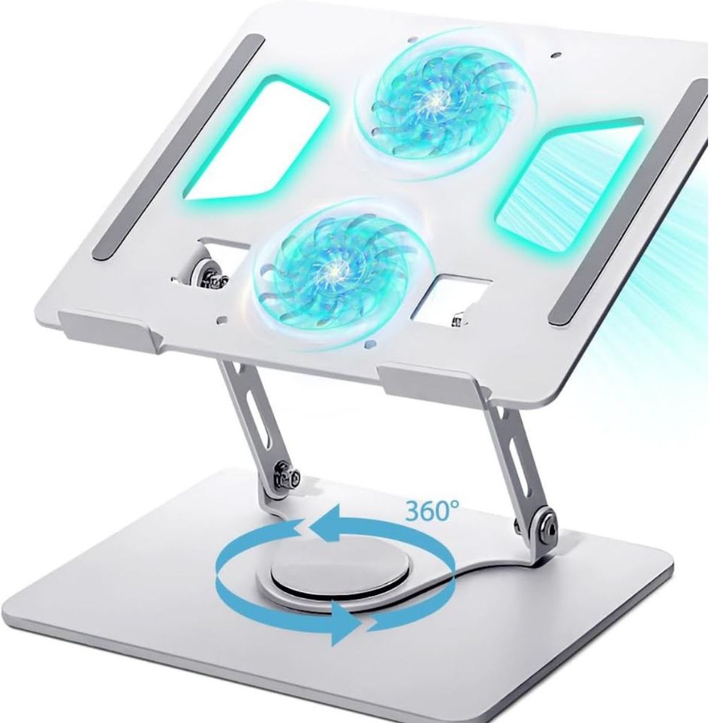 Suporte Apoio Dobrável de Notebook Tablet Laptop Alumínio Ergonômico Rotativo Giro 360° Regulável em Oferta na Shopee