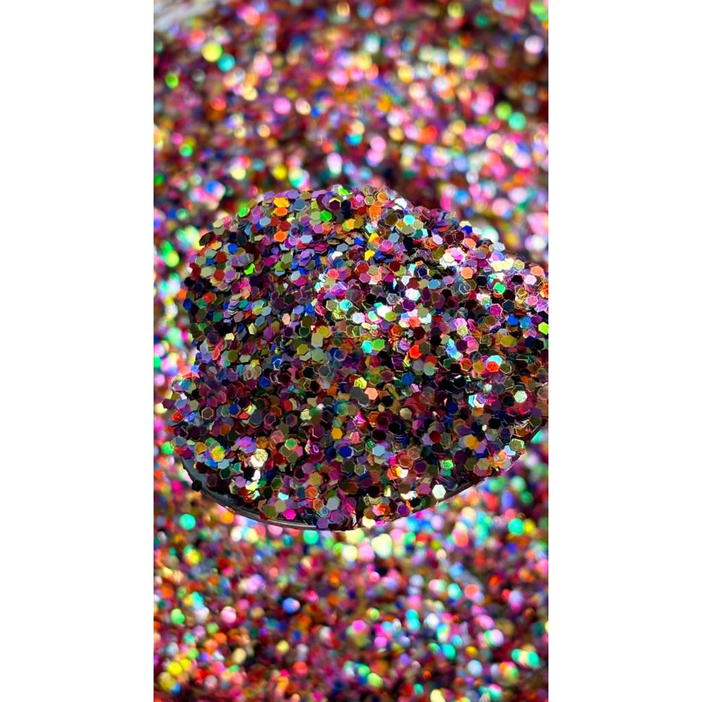 Glitter Flocado Confete Colorido Resina Maquiagem Unhas Vela Artes 10g