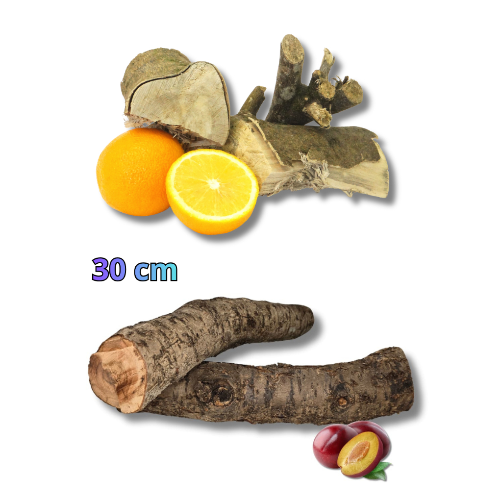 Lenha Frutífera 4kg Laranjeira + 4kg Ameixa