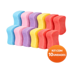 Kit Com ATÉ 10 Buchas Esponja de Banho Macia Colorida Espuma Corporal Adulto Limpeza da Pele
