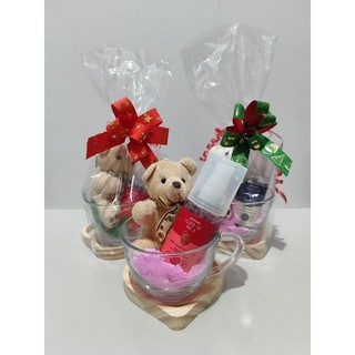 Body Splash Miniatura 80ml com xícara e ursinho chaveiro