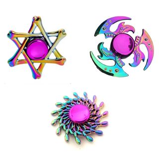 Combo 3 Fidget Hand Spinner Metal Furta-cor Dos Raros+brinde em Oferta na Shopee