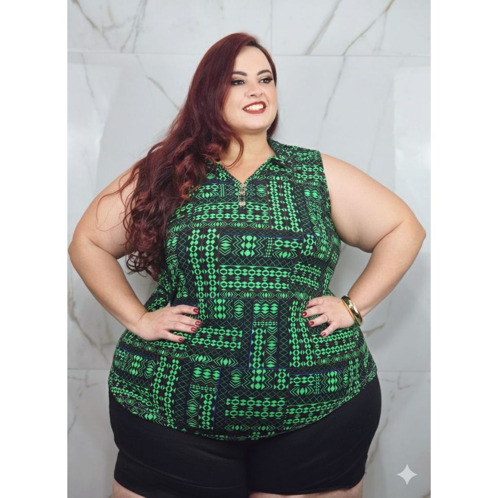 Regata Polo Blusinha Plus Gordinha Fofinha Moda Fashion Plus Size