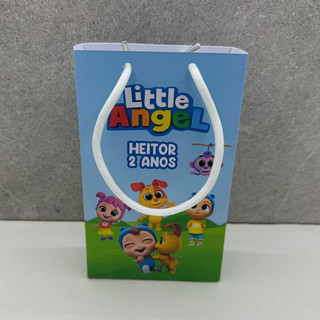 Sacolinha  Personalizada Little Angel Joãozinho  - Lembrancinha PEGUE E MONTE - Sacolinha Surpresa - Festa Infantil