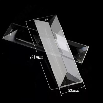 Kit 24 Peças de Prisma de Cristal K9 63X20mm com 1 furo paara lustres em Oferta na Shopee