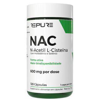 Nac N-acetil L-cisteína 600mg Molibdênio + Selênio Original 120 Cápsulas (4 Meses) em Oferta na Shopee