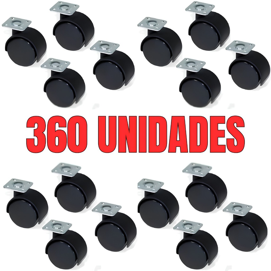 360 Rodinhas Rodizio Giratório  Para Uso Diversificado Vaso Pallet Puff Caixa Mesa