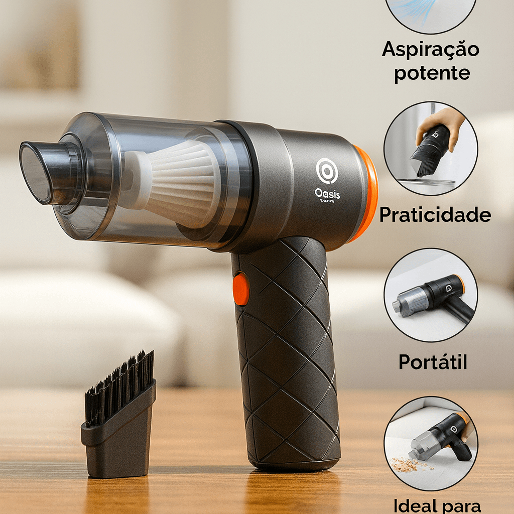Mini Aspirador portátil automotivo de pó de carro vertical 3 em 1 limpar estofado para piso e pet