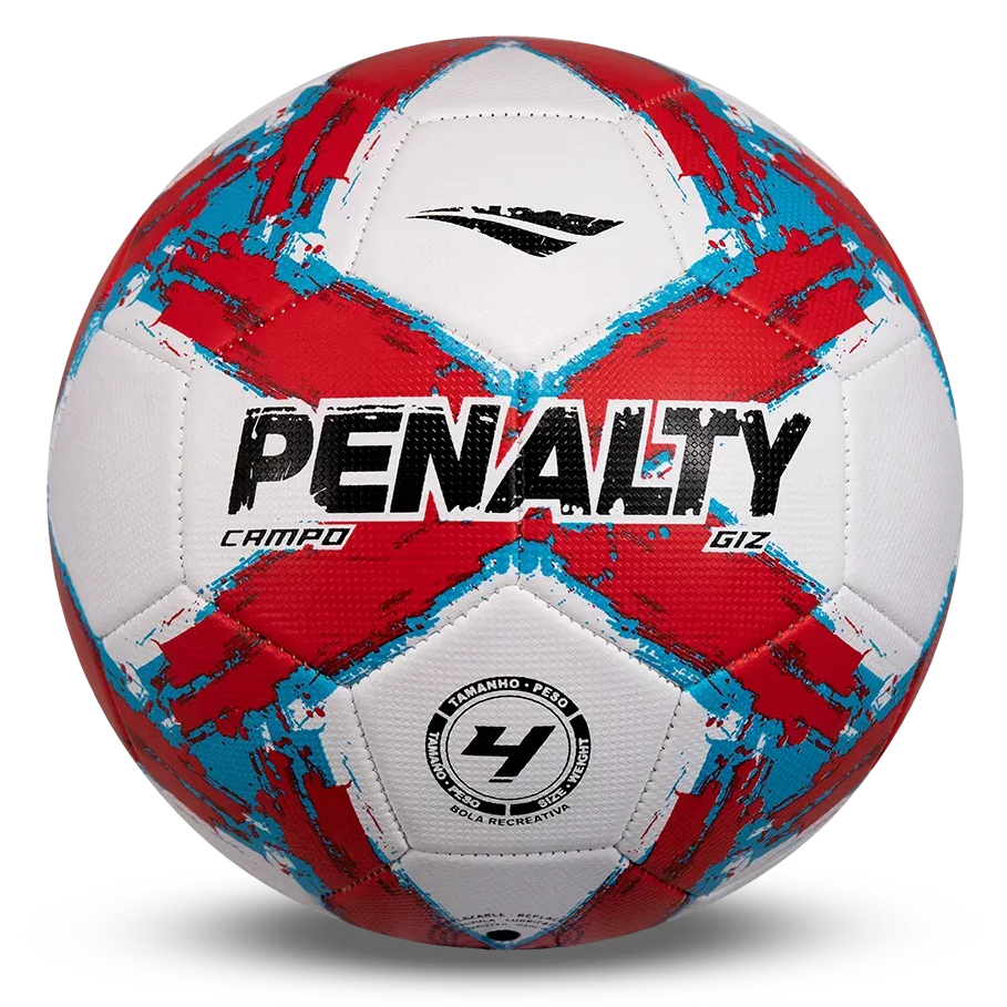 Bola Penalty Futebol Infantil Campo Giz N4 Vermelha Costurada