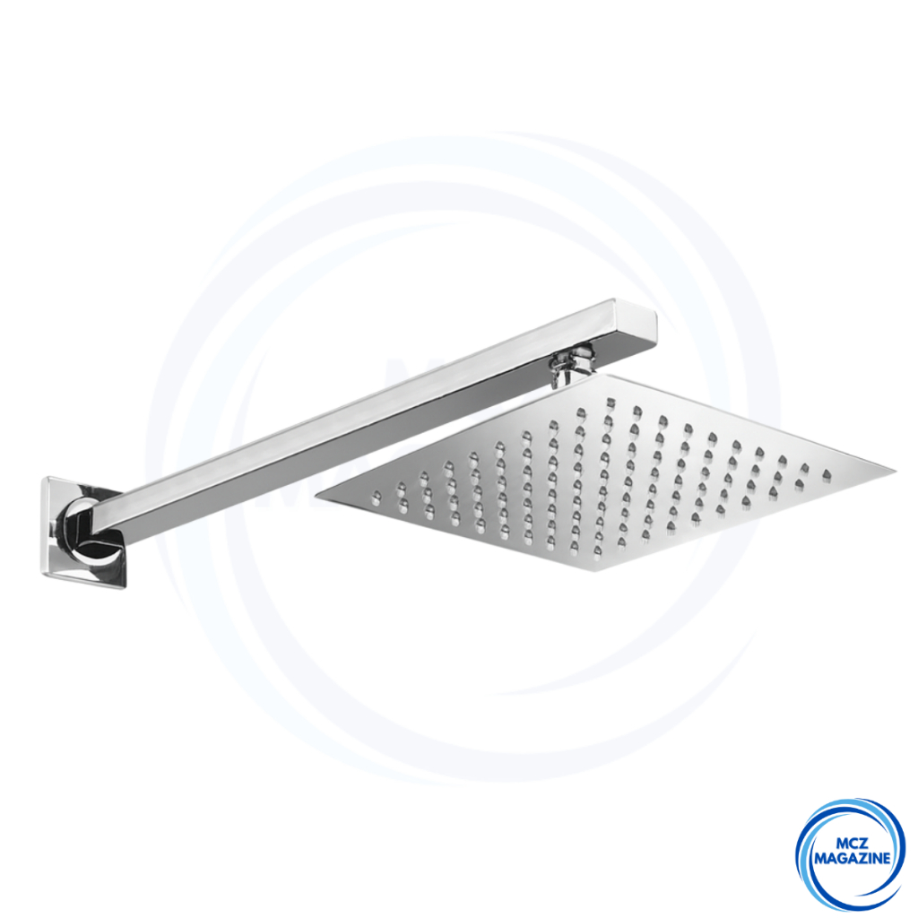 Chuveiro Ducha Inox Quadrado 20X20 cm Com braco 40cm Cromado