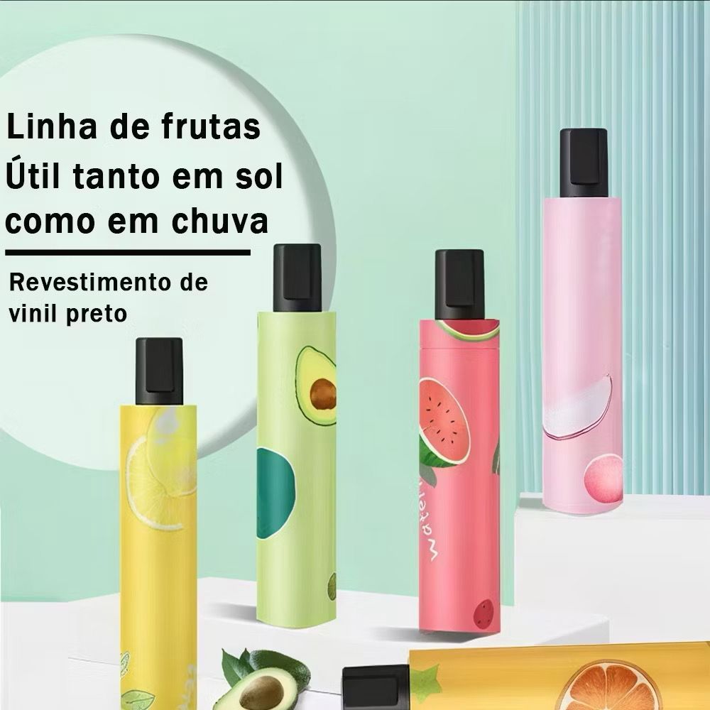 Guarda Chuva de fruta Automático Reforçado Abre e Fecha Automático Tecido em Oferta na Shopee