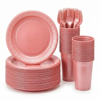 Kit Descartável Econômico 150 Itens para Festa Completo 50 Pessoas