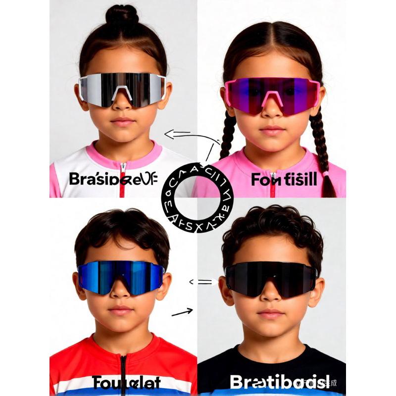 Óculos infantil de ciclismo (3–10 anos) Proteção UV,leve e unissex número :303