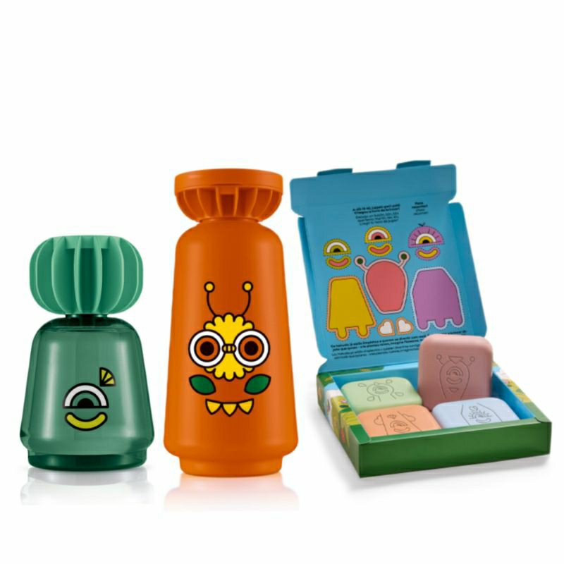 Kit Infantil Naturé Colônia Pula Pula 100ml + Shampoo 2 em 1 250ml + Caixa de Sabonete Sortida 4x90g Natura