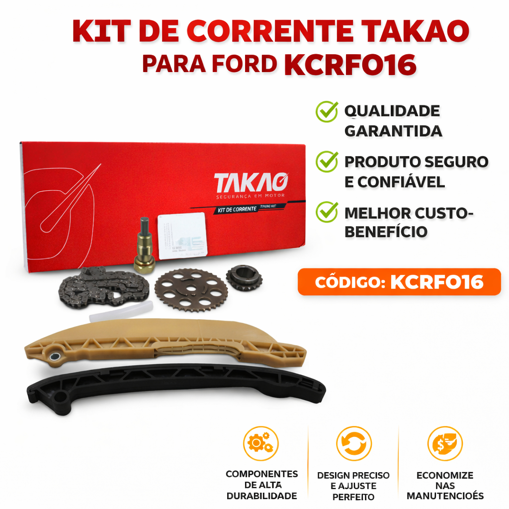 Kit Corrente E Tensor Ford Fiesta Ka 1.0 1.6 8v Zetec Rocam em Oferta na Shopee