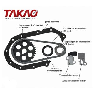 Kit Corrente Motor Cht Ae Kit Corcel Del Rey Escort Pampa Gol Motor Cht em Oferta na Shopee