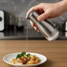 Spray Galheteiro Pulverizador Porta Temperos 320ml Aço Inox Vidro Porta Azeite Óleo Vinagre Conserva Recipiente Saladaw