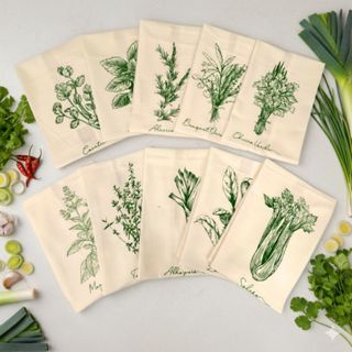 Kit 10 Panos De Prato Crú Extra Rústico Coleção Temperos em Oferta na Shopee