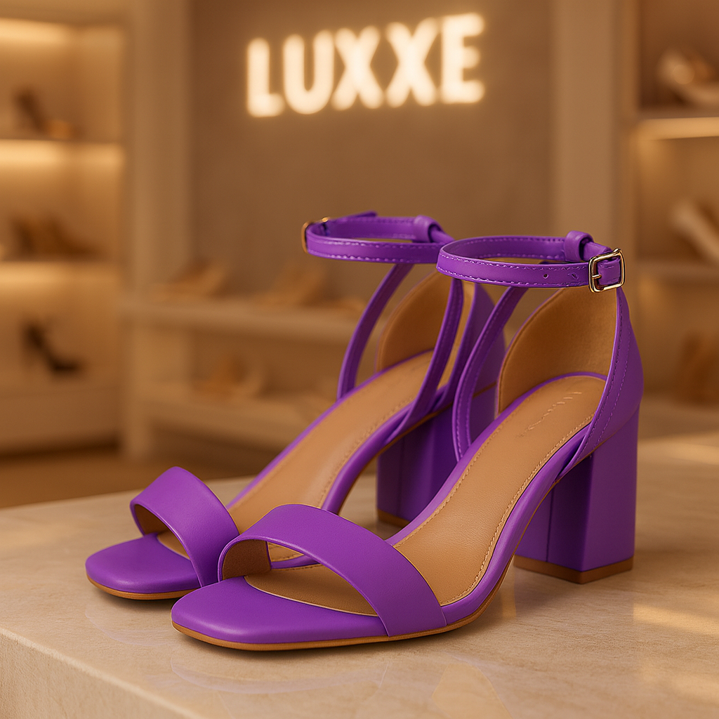 Sandalia Salto Bloco Sandalia Casual Feminina Salto Medio em Oferta na Shopee