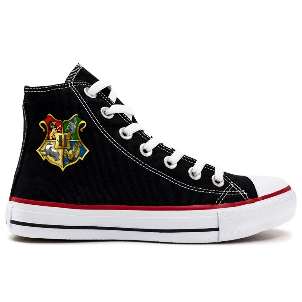 Tênis Cano Alto Escola de Magia e Bruxaria Hogwarts Mundo Harry Potter