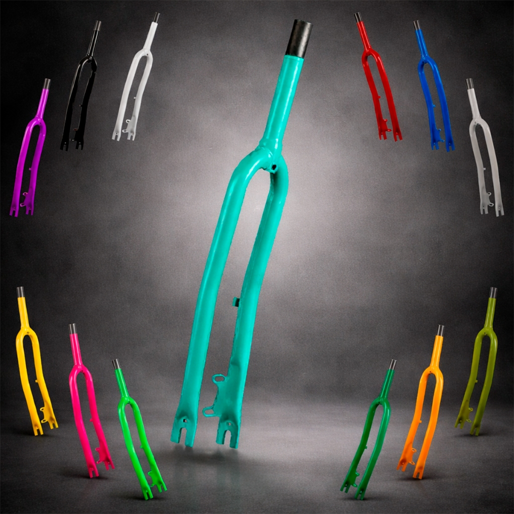 Garfo Bicicleta Aro 29 Universal em Aço Carbono para Freio a Disco Várias Cores Peça Reposição MTB