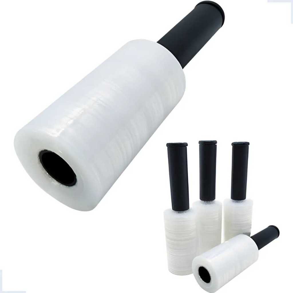 Mini Bobina Filme Stretch Com Cabo 10cm X 100m