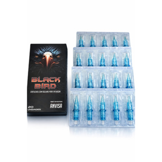 caixa de cartucho universal  para pen tatuagem Black bird 20un RL RM em Oferta na Shopee
