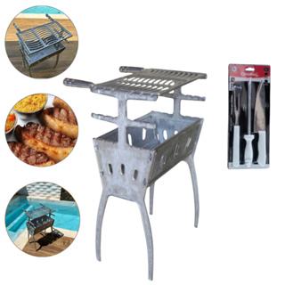 Churrasqueira desmontável 81cm em alumínio fundido de excelente qualidade em Oferta na Shopee