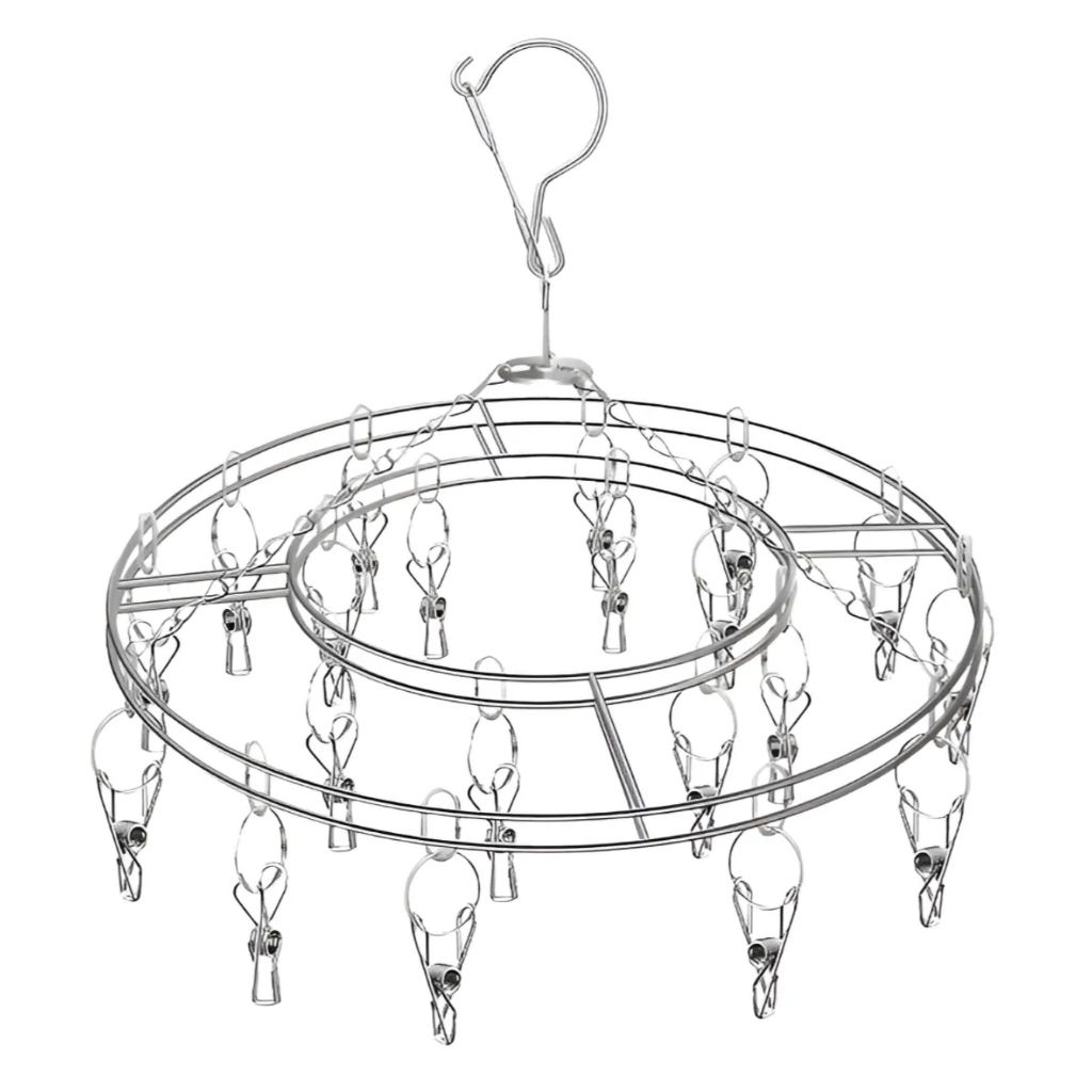 Varal 20/40 Prendedores Roupa Íntima Aço Inox Dobrável Resistente Bebe Calcinha Cueca Retrátil