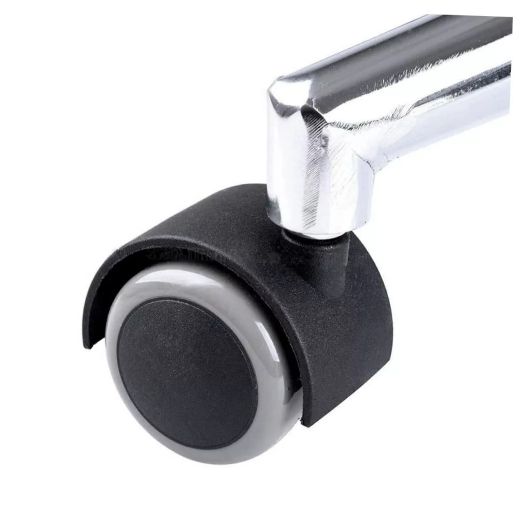 Imagem Kit 10 Rodinhas Cadeira de Escritório ou Gamer Silicone Anti-Risco e Ruído com Pino 11mm