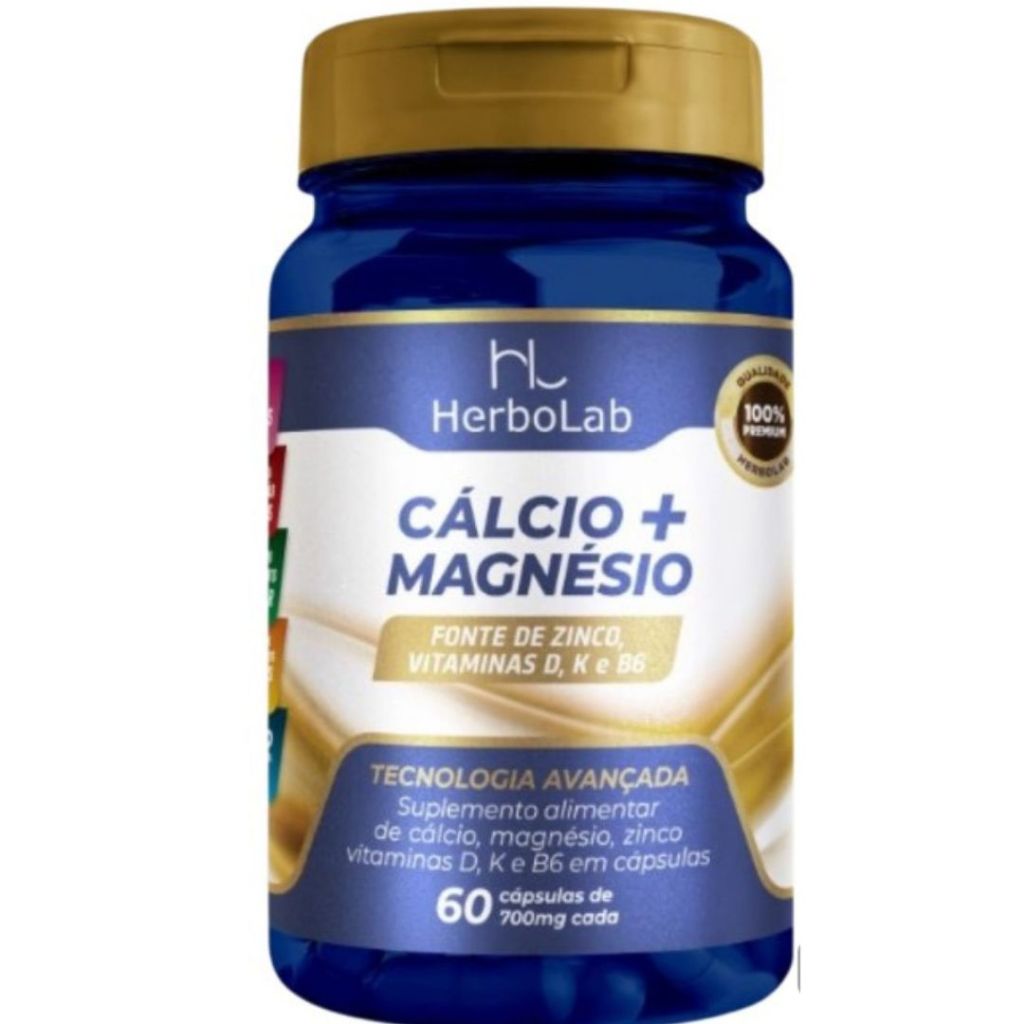 Suplemento Calcio MDK com magnésio Zinco e Vitaminas em cápsula. Sem sabor Alta concentração