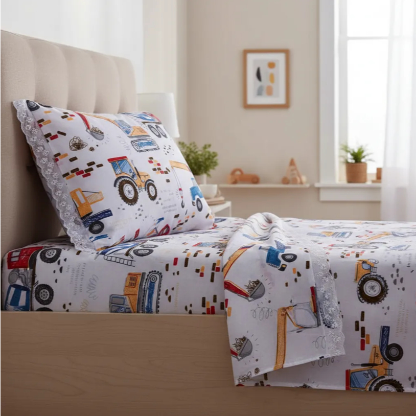 Jogo De Lençol Cama De Solteiro 02 Peças Estampado