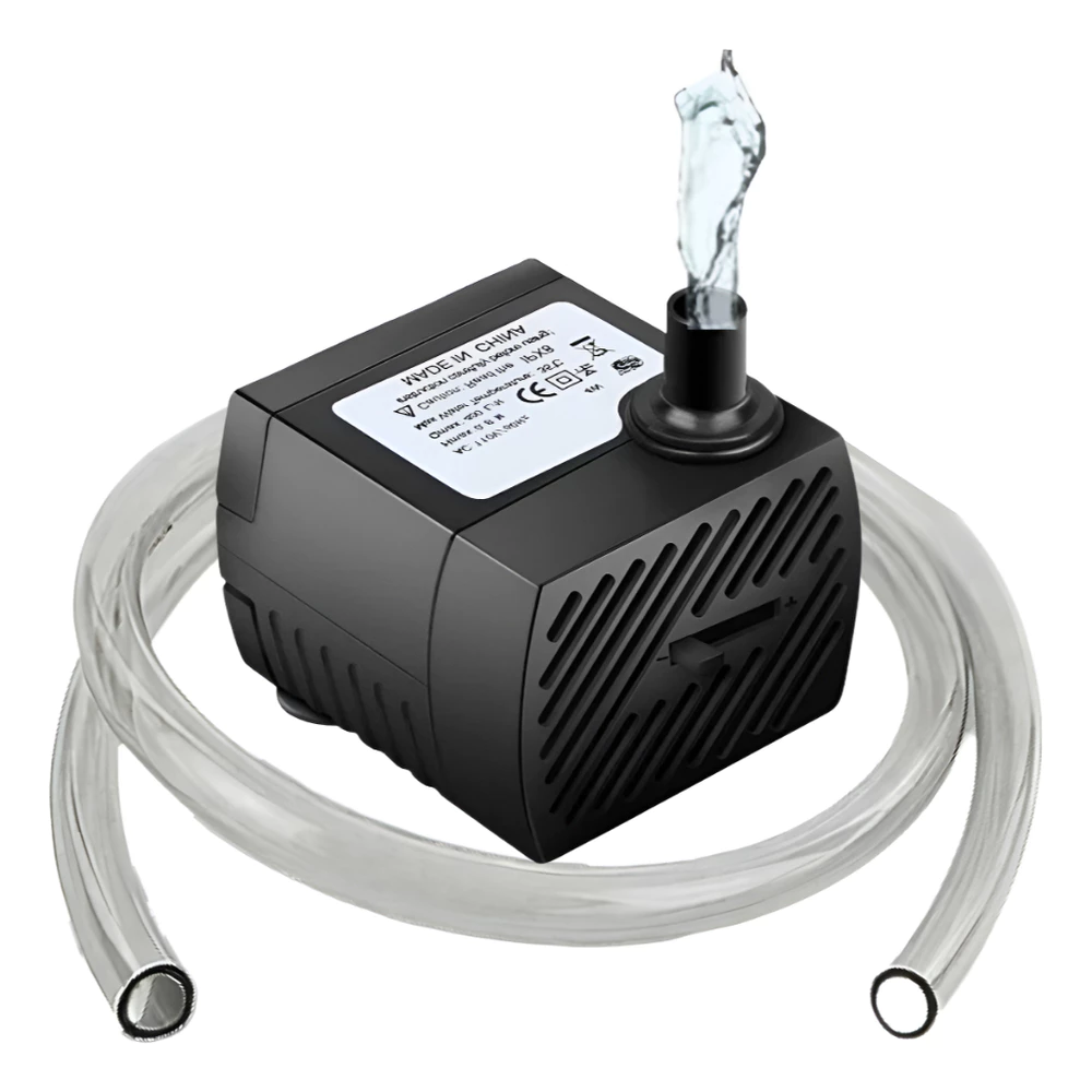 Bomba Submersa Bombinha Motor Aquário Fonte Água Bebedouro Pet + Mangueira