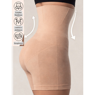 Shorts Cinta Modelador Levanta Empina Bumbum Feminina Alta Compressão Shortinho COM ou SEM Barbatana em Oferta na Shopee