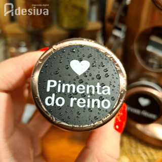 Etiquetas Organizadoras para Temperos Condimentos 36 Unidades Adesivos em Vinil à Prova d’Água 3,8cm em Oferta na Shopee