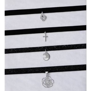 Kit Choker Delicada com pingentes sortidos, Choker Gótica Choker Alternativa Choker Fofa