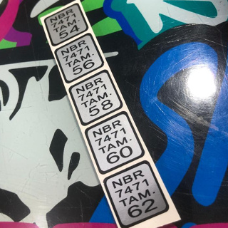 Adesivo NBR do 54 ao 62 para capacete LS2/NORISK   Adesivo impresso com camada protetora em Oferta na Shopee