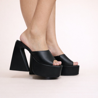 Sandália Tamanco Slide Salto Bloco Confortável Meia Pata em Oferta na Shopee