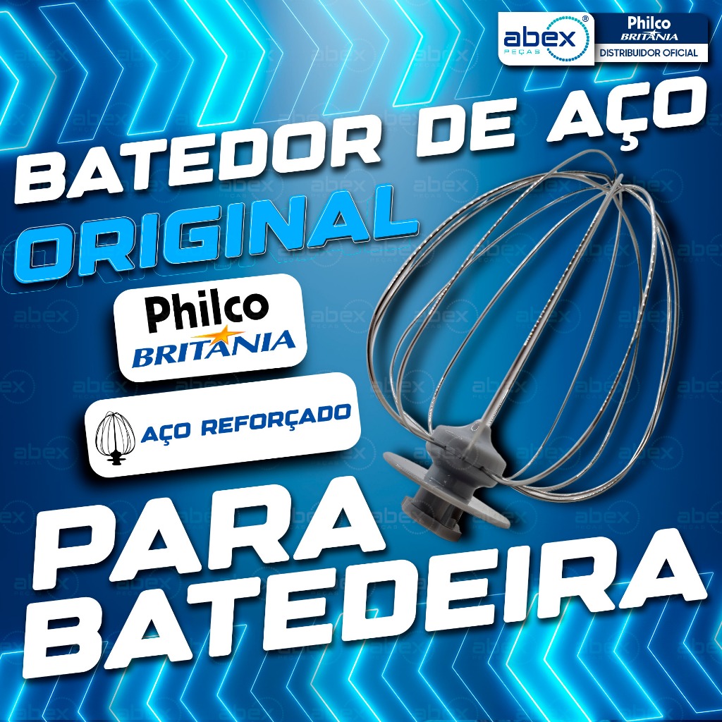Batedor Clara E Neve Batedeira Planetária Philco PHP500 PBP1200V 6 Arames Aço Reforçado Original