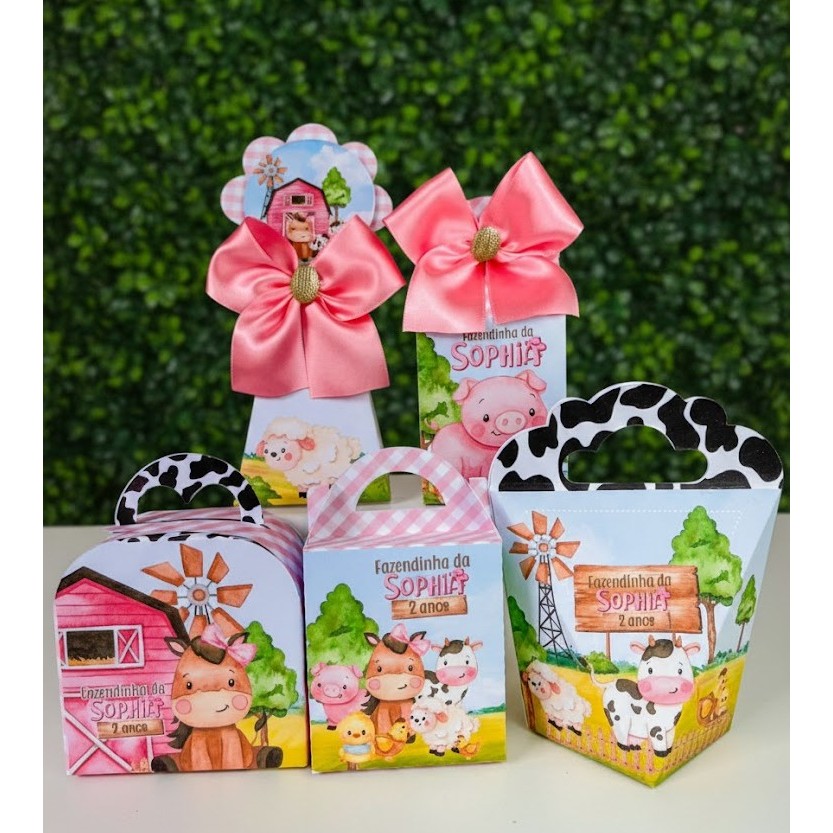 Kit Festa Fazendinha menina| Pegue e monte | Lembrancinhas | Festa infantil | Aniversário | Personalizados