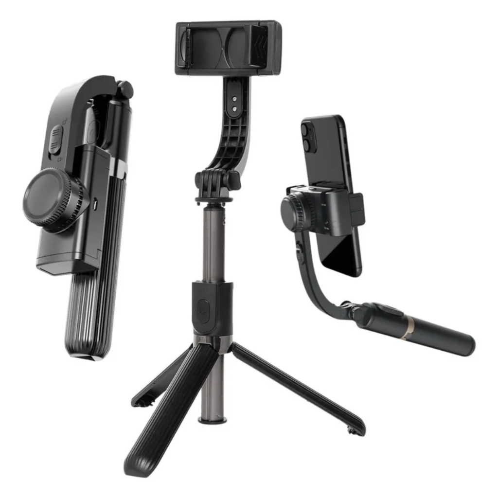 Estabilizador Gimbal Smartphone Selfie Controle Bluetooth Com Tripé L08