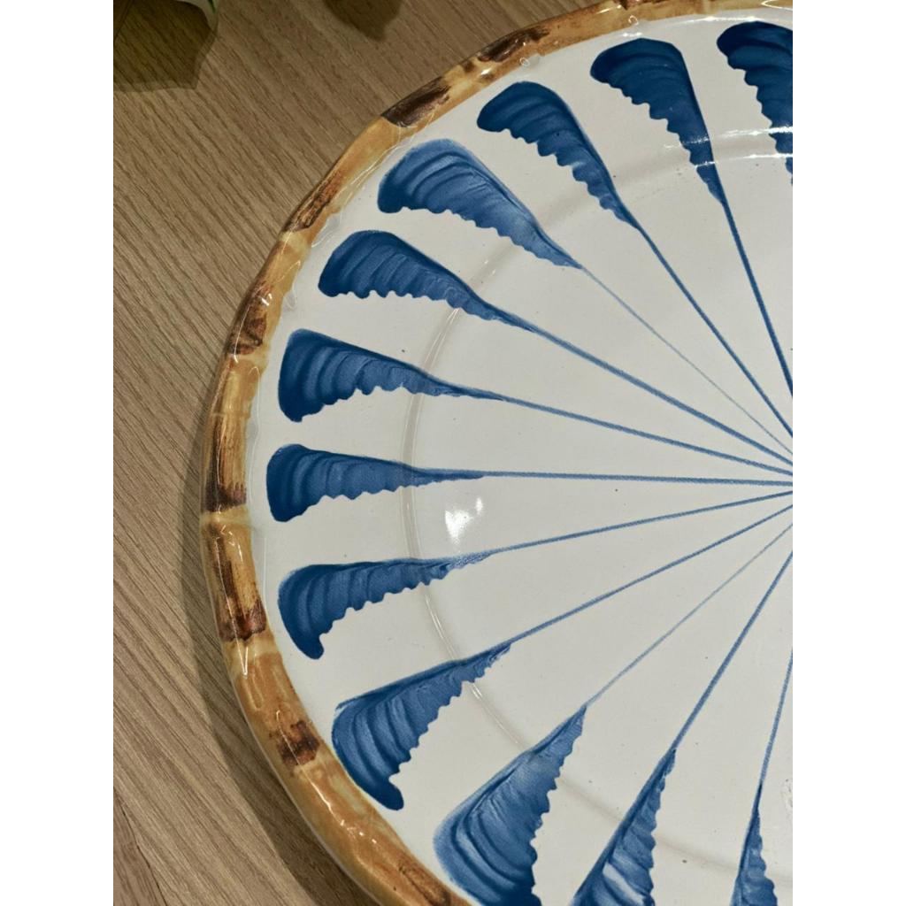 Prato raso Colorful handmade azul -90208