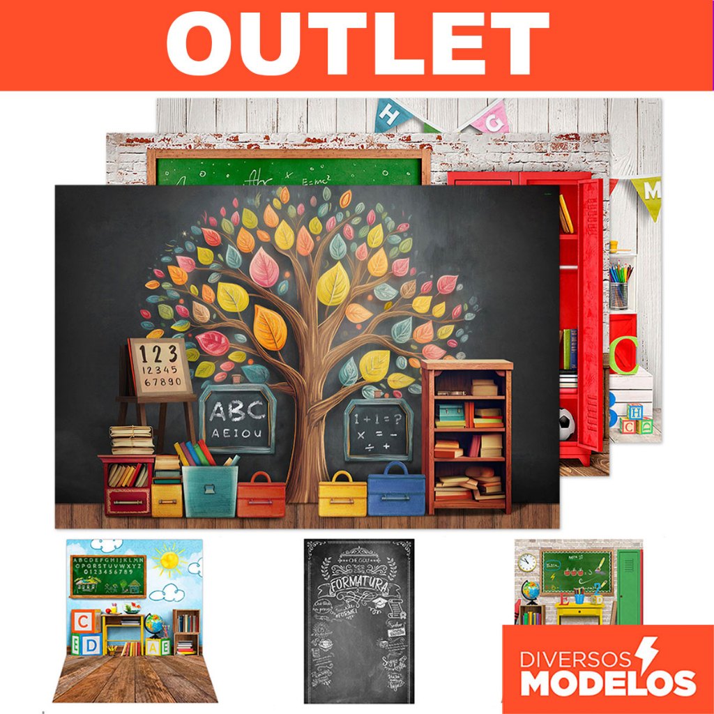 Fundo Fotográfico Escolar Cenário Tecido Queima Estoque 260x170 em Oferta na Shopee