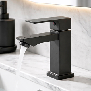 Torneira Lavabo Banheiro Luxo Metal Moderna 1/2 Quadrada Cuba em Oferta na Shopee