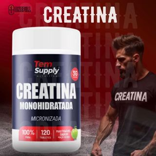 Creatina Monohidratada 120 Comprimidos sabor Maça Verde em Oferta na Shopee