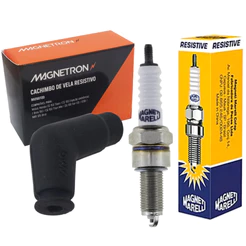 Cachimbo de Vela Magnetron + Vela Magneti Mareli Titan Fan150 Titan 160 Biz 125