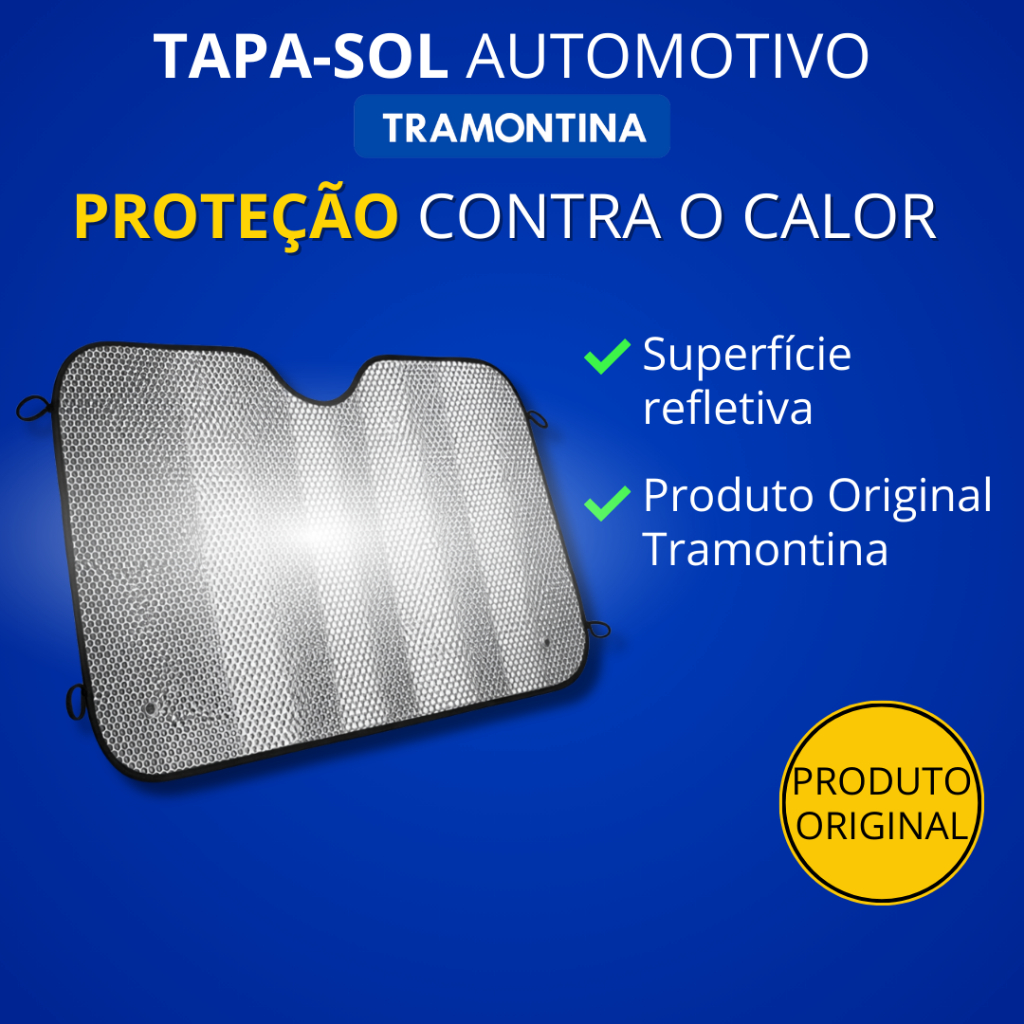 Tapa Sol Automotivo Tramontina Universal Refletivo Proteção Contra o Calor em Oferta na Shopee