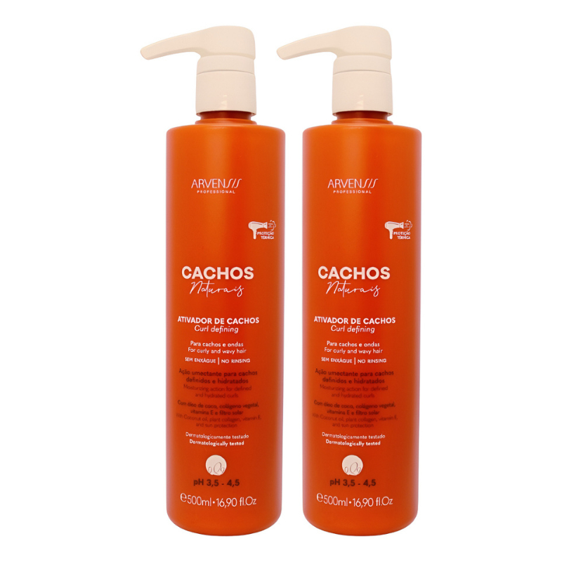 Kit Arvensis Cachos 2 Ativador Ondulados E Cacheados 500ml em Oferta na Shopee