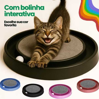 Arranhador para Gatos Redondo com Bolinha Interativo Relax Antiestresse Brinquedos para Gatos em Oferta na Shopee