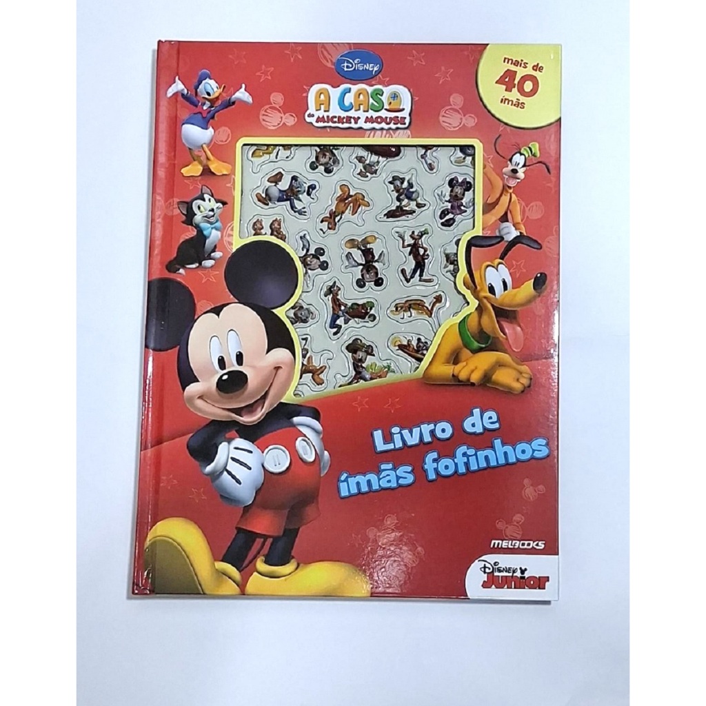 Livro A Casa do Mickey Mouse - Livro de Ímãs Fofinhos - mais de 40 ímãs - capa dura